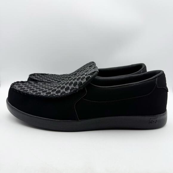 DC Mens Villain 2 Slip On Sneakers US 18 EU 55 Black Leather NIB - Picture 8 of 12